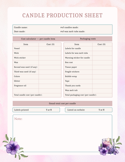 Candle Planner